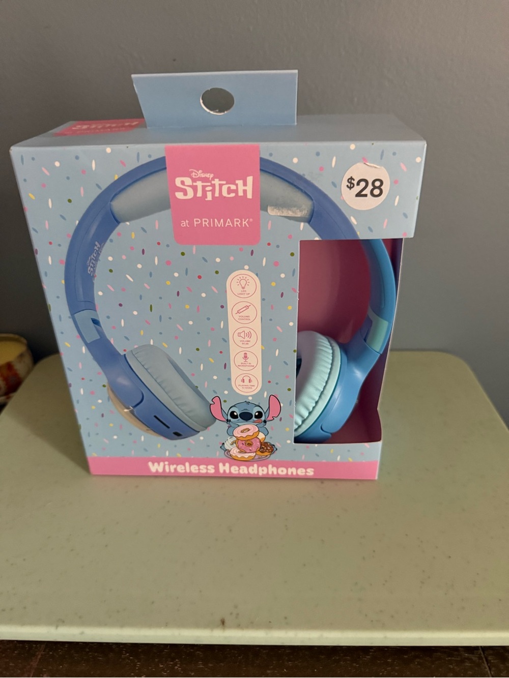 Disney Stitch Wireless Headphones - Light Blue and Blue